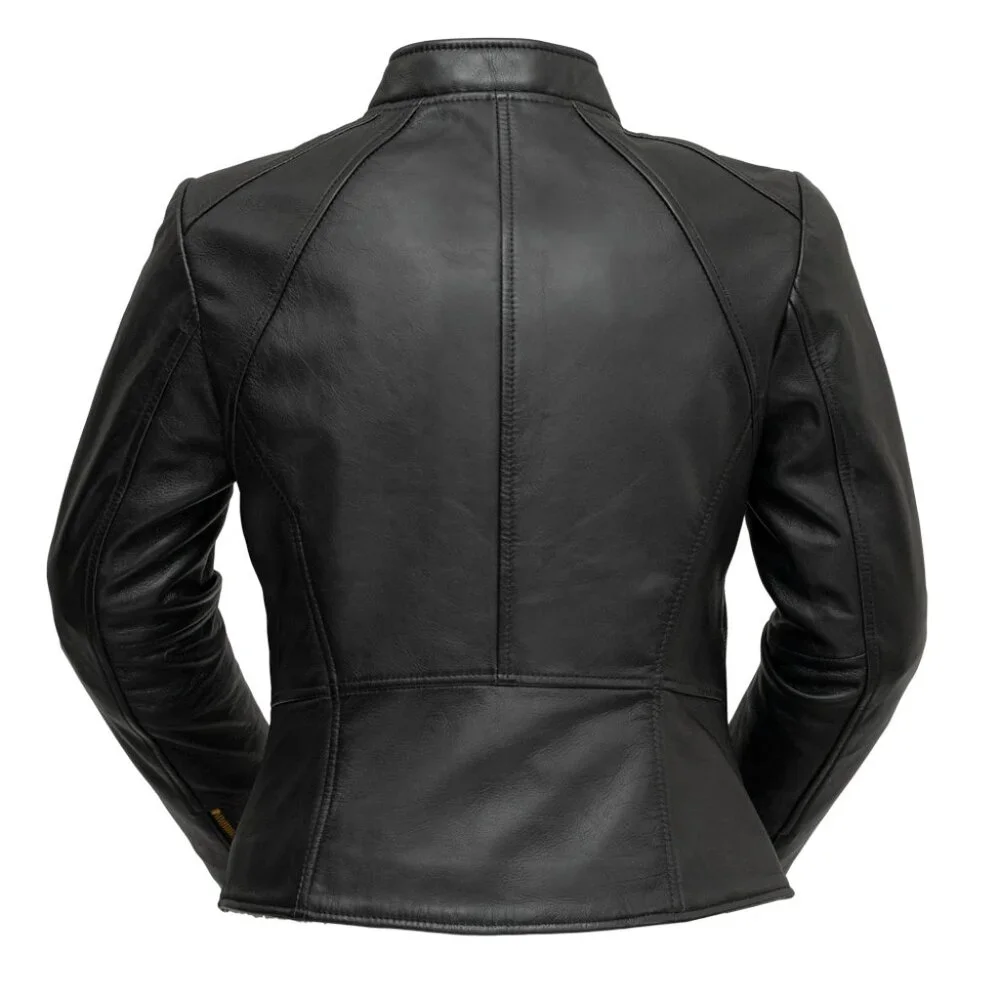 Zoey Womens Fashion Leather Jacket - Picture 8 of 8
